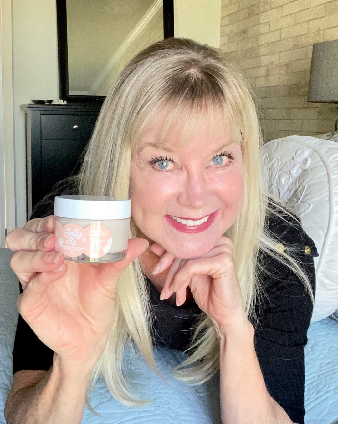Jelly Ko Bubble Tea Steam Cream on Mature Skin